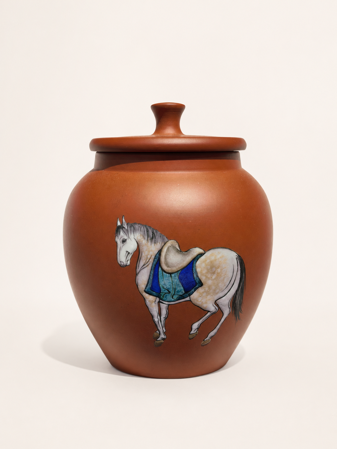 Herding Horses Tea Canister