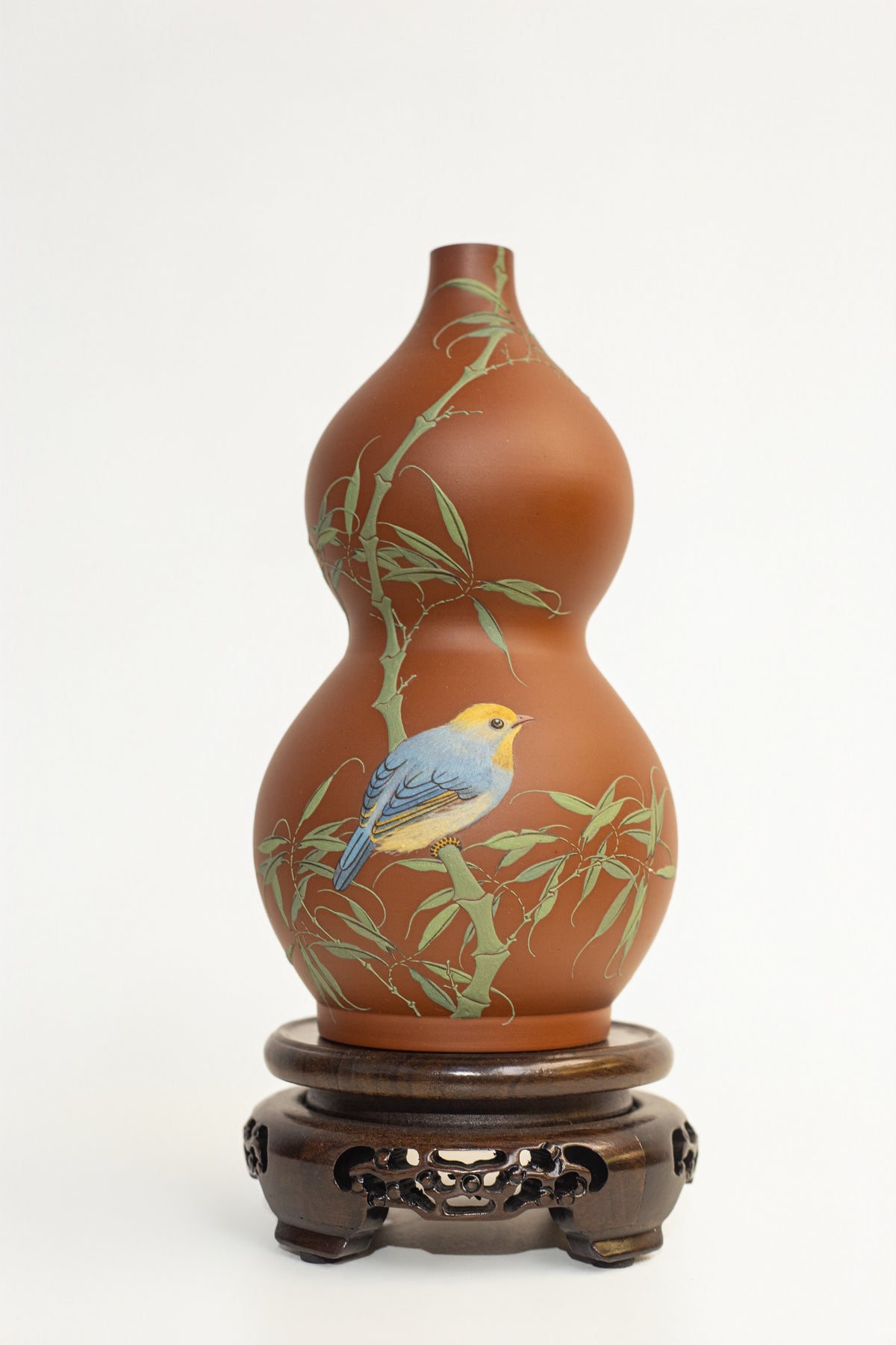 Vase en céramique DJ - Oiseau et bambou