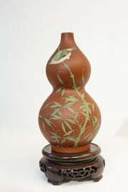 DJ Ceramic Vase -Bird and Bamboo