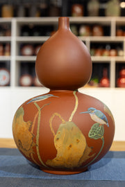 OVARO-DJ Ceramic Vase (Bird/Lotus)