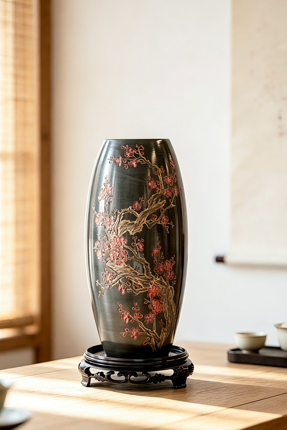 Plum Blossom Heritage Ceramic Vase