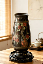 Magnolia and Pomegranate Heritage Ceramic Vase
