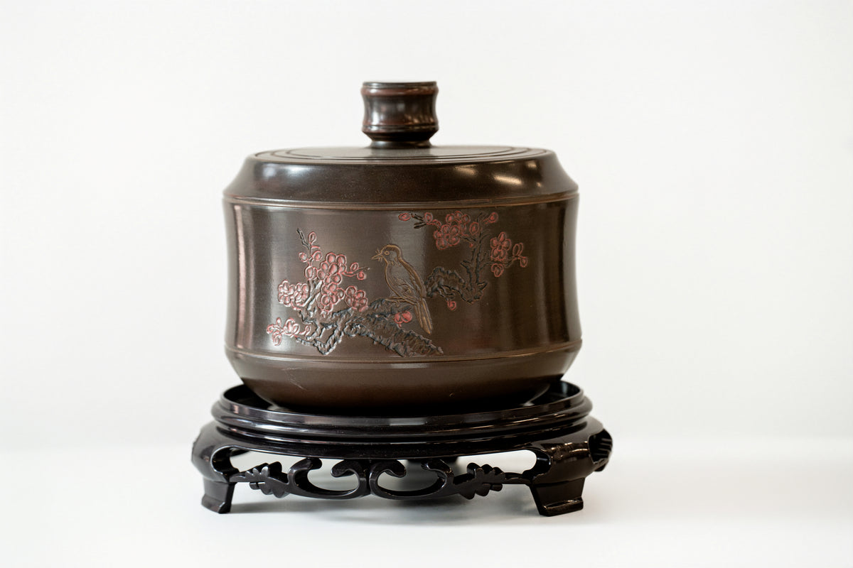 Ceramic Tea Canister - Flower and Bird
