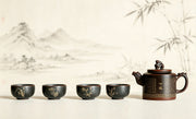 Teapot and Four-Cups Set - Heart Sutra