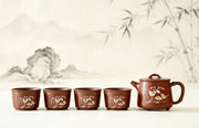Teapot and Four-Cups Set - Panda and Bamboo