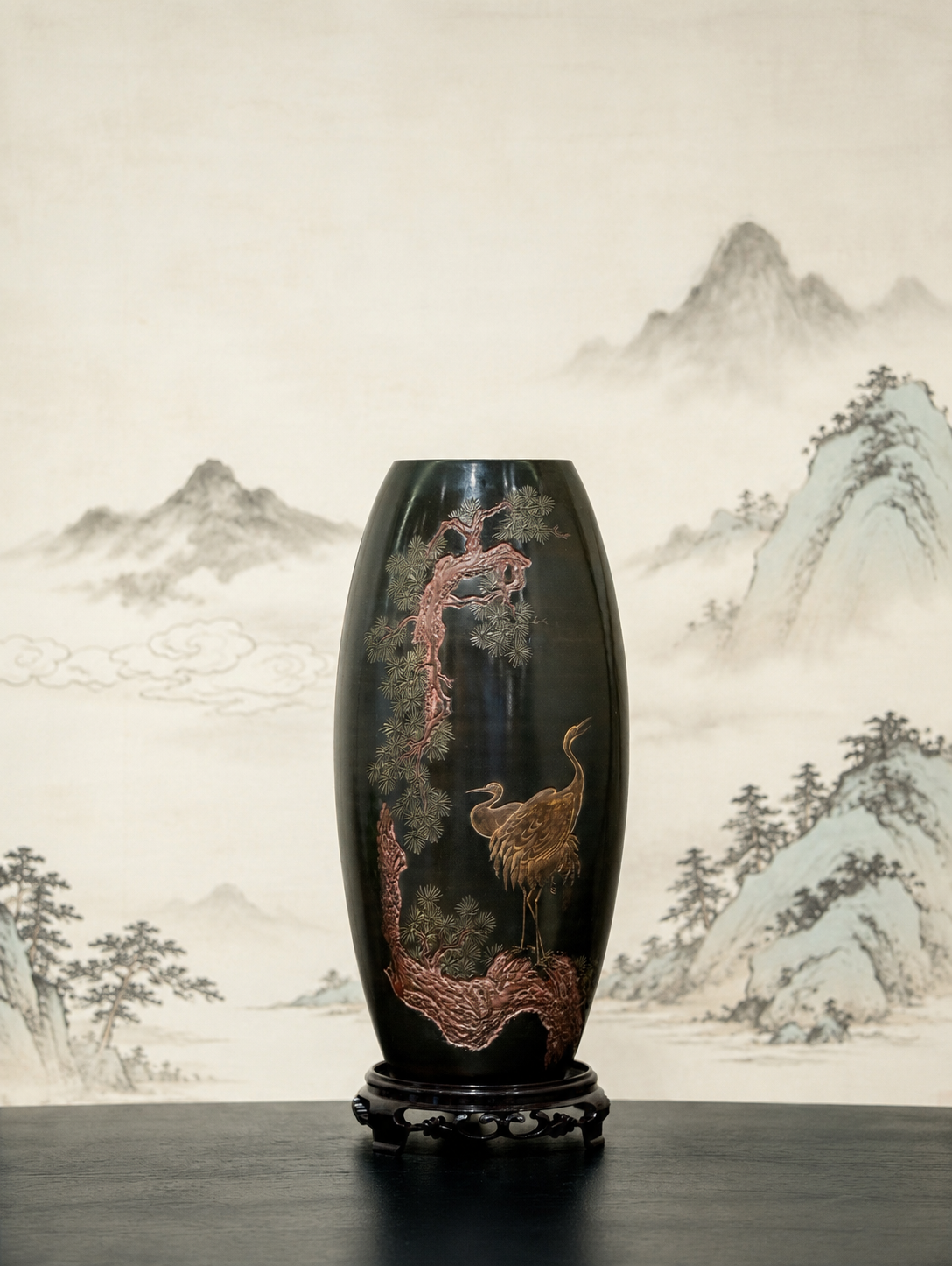 Crane Flower Vase