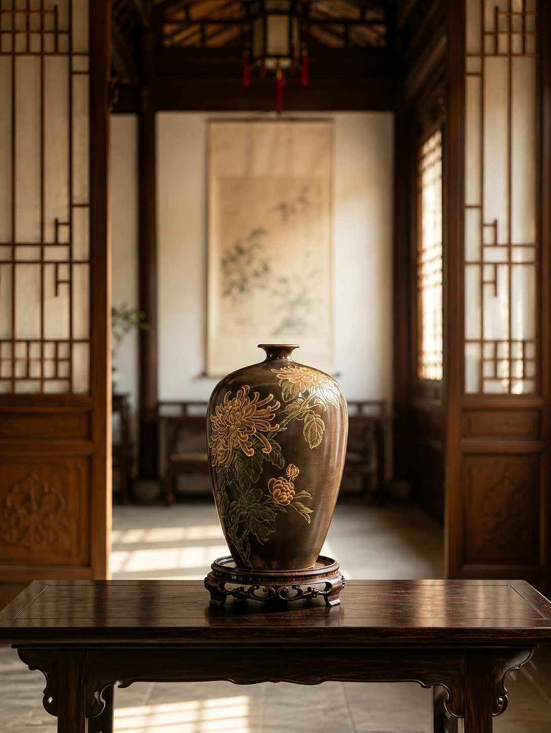 Chrysanthemum Flower Vase