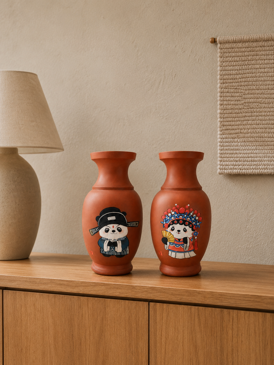 Panda Opera Decorative Vase